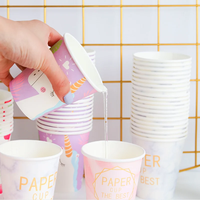 Creative-customized-personality-yourself-logo-and-pattern-paper-cup-9oz-250ml-disposable-coffee-juice-water-milk.jpg Kreatív Testreszabott Személyiség Magad Logó És Mintás Papír Csésze 9Oz 250 Ml Eldobható Kávé Juice Víztej Tea Ital - Image 3