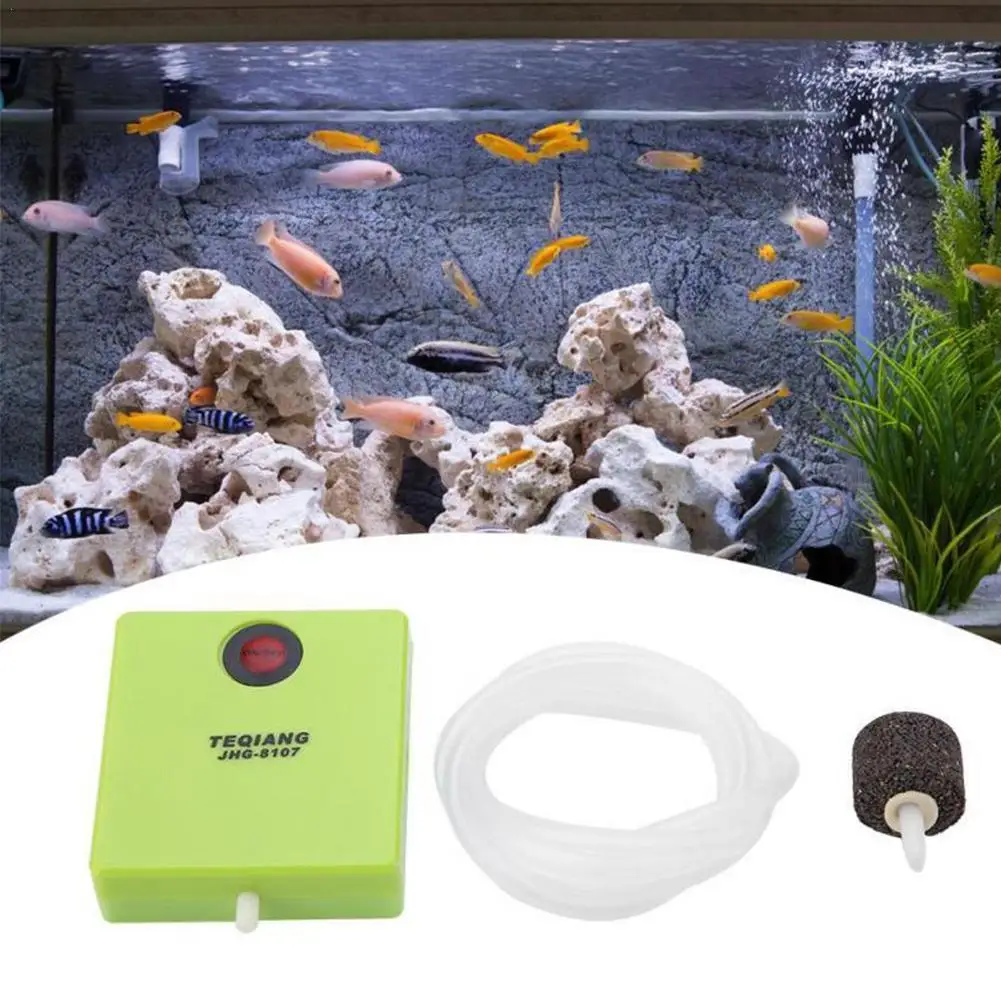 Tragbare Aquarium Luftpumpe - Batteriebetriebener Sauerstoffbelüfter Mit Luftstein