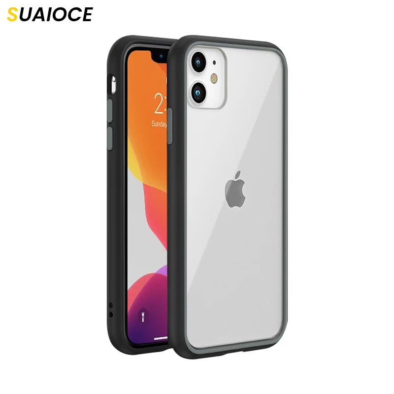 SUAIOCE Clear Case For iPhone 11 Pro X XS Max XR Transparent Shock-proof Back Protective Cover For iPhone SE 2020 7 8 Plus Case SUAIOCE Clear Case For iPhone 11 Pro X XS Max XR Transparent Shock-proof Back Protective Cover For iPhone SE 2020 7 8 Plus Case