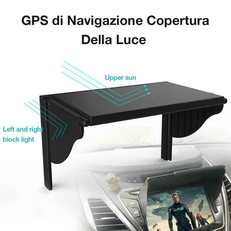 145-245Mm Car Central Instrument Sun Visor Gps Navigator Display Sun Visor Panel Auto Parts