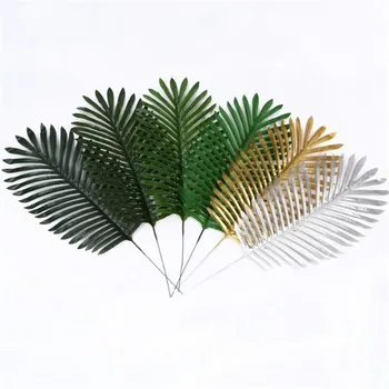 

60P Fake Single Stem Kwai Leaf 25.59" Simulation Plant For Florist Flower Arrangement Accessories Wedding Plant Wall Material
