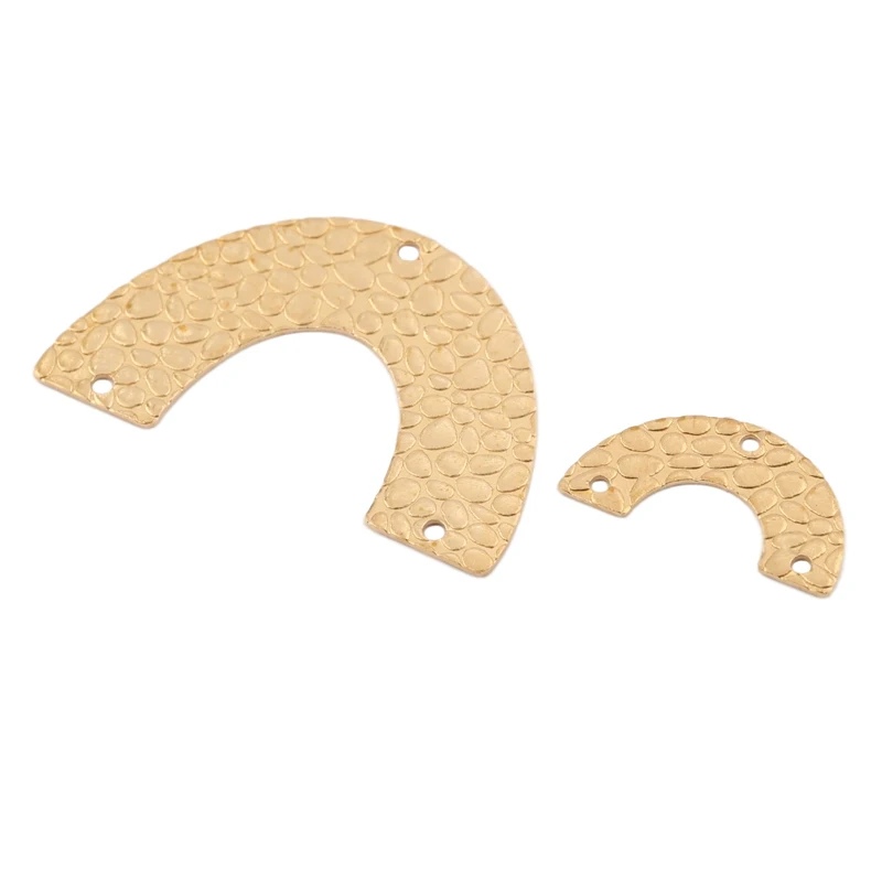

Raw Brass Geometry Charms Half Circle Semi Moon Earrings Connectors Pendant Tags With Multi Holes Diy For Women Earrings Making