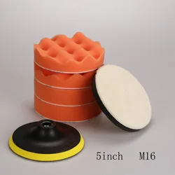 5inch M16 Mix Set SPTA 3 5 6 7 дюймов Автомобильный вощеный набор губок полировальные подушечки мягкая кромка подложка пластина шлифовальная губка для полировки воска полировщик пенопластовые подушечки - Цвет: 5inch M16 Mix Set