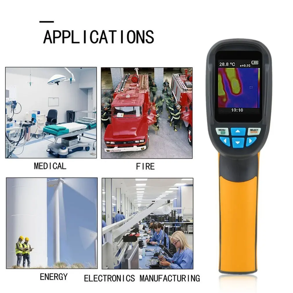 Handheld IR Thermal Imaging Camera 60x60 Infrared Image Resolution 3600 Pixel Digital Display Thermal Imager YK-02
