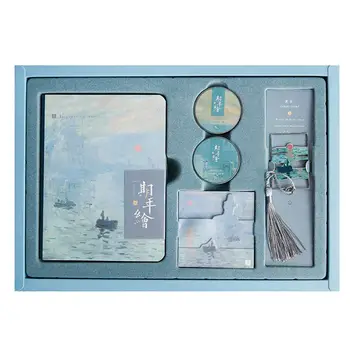 

1Pc Notebook Gift Box Monet style Stylish NotePad Diary for Family
