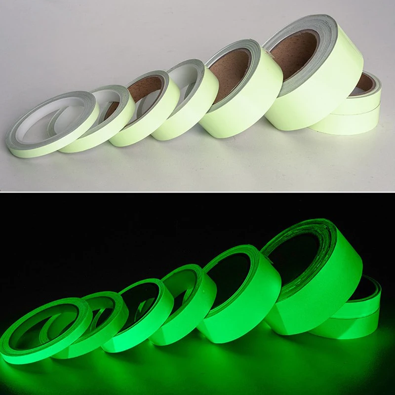 Glow Tape Self-Adhesive Sticker Removable Luminous Tape Fluorescent Glowing Dark Striking Night Warning Luminous