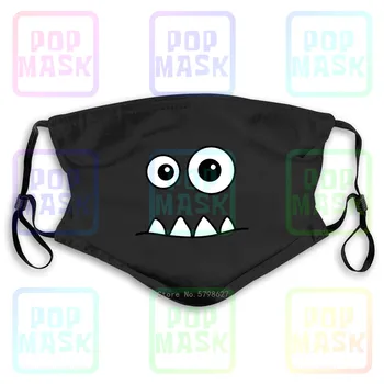 

Monster Face - Funny Halloween Alien Party Outfit Costume Gift Washable Reusable Mask with 2Pcs PM2.5 Filters 5 Layers