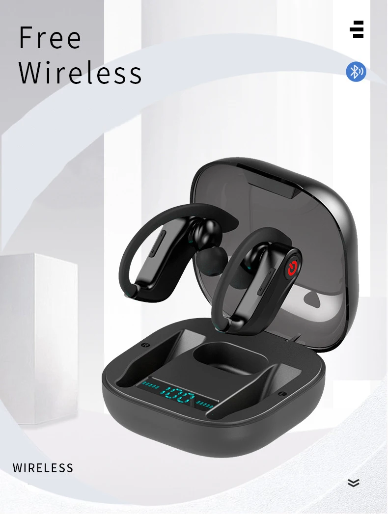 OTTWN True HBQ PRO TWS беспроводные наушники Bluetooth 5,0 стерео спортивные наушники водонепроницаемые наушники с ушным крюком гарнитура микрофон с зарядным устройством