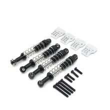 MN modèle 1/12 D90 D91 99S WPL, accessoires de mise à niveau en métal, amortisseur et support de choc, noir, argent