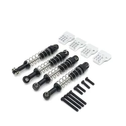 MN modèle 1/12 D90 D91 99S WPL, accessoires de mise à niveau en métal, amortisseur et support de choc, noir, argent 