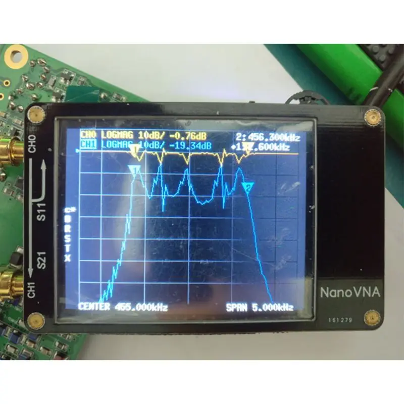 

OOTDTY Nanovna 50-900MHz Antenna Analyzer Vector Network Analyzer Shortwave MF HF VHF