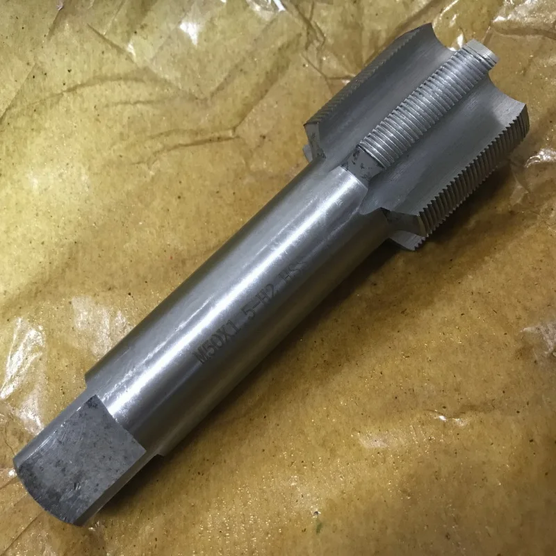 Бесплатная доставка 1 шт HSS6542 сделано машина кран M50 * 1,0/1,5/2,0/3,0/4,0/5,0 мм Прямой Флейта метчиков для металла threading