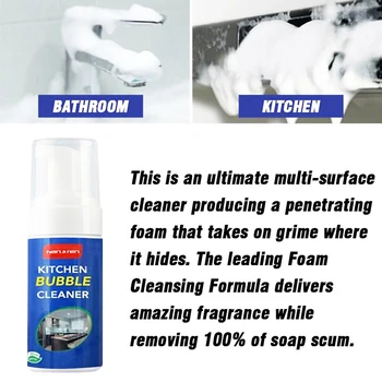 

100ml All-purpose Cleaning Bubble Spray Multi-purpose Foam Kitchen Grease Cleaner Non-toxic Grease-free Cleaners 3