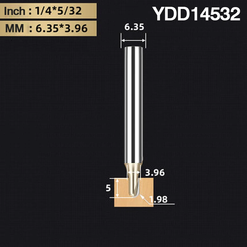 Router Bit 1//4 Shank 3//8 DIA 90 degrés V Type Fraise carbure pour bois
