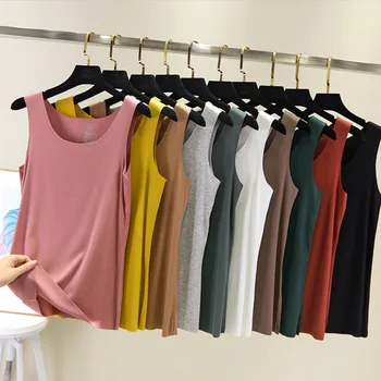 

2020 WOMEN Bingsi Modal discretionary mask vest female elastic solid color bottoming shirt female Korean version of cross-border