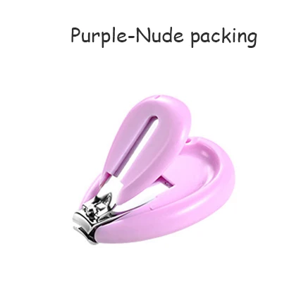 Purple no box Детские кусачки для ногтей, удобный Уход за ногтями, милые безопасные детские кусачки для ногтей, Детские маникюрные ножницы, триммер для собак - Цвет: Purple no box