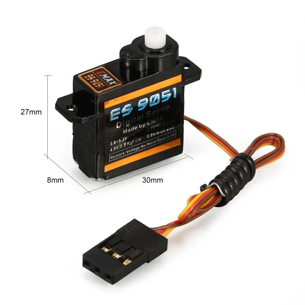 Цифровой пластиковый сервопривод EMAX ES9051 4 3g 8 В 0 кг 09 сек./60 градусов для