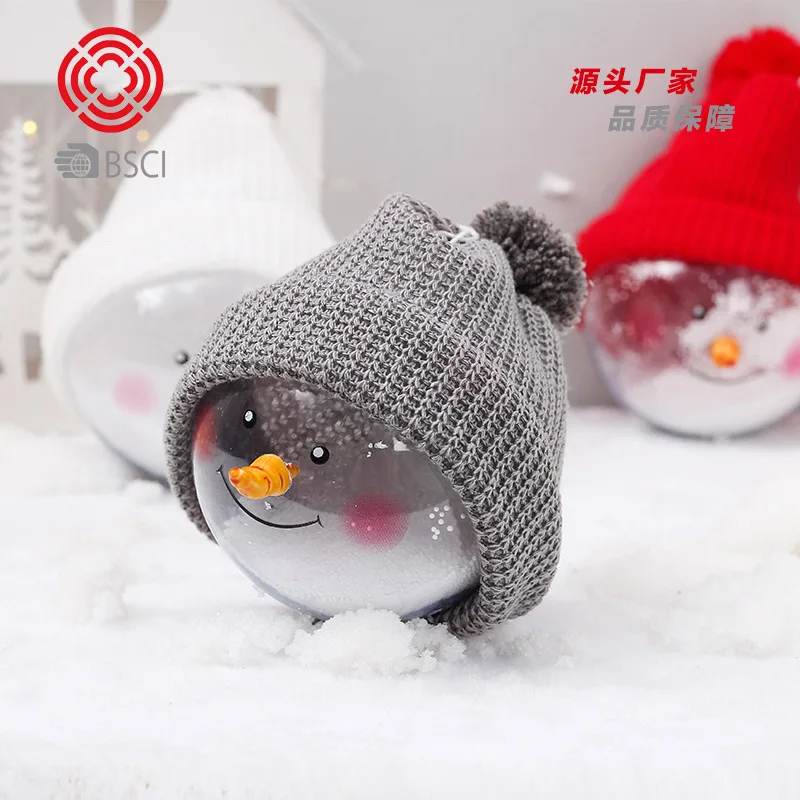 

Blockbuster Creative Christmas Decoration Snowman Transparent Christmas Ball Christmas Tree Hanging Christmas Gifts