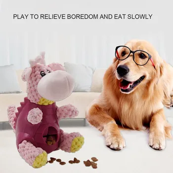 

Cute Pet Dog Molar Training Squeak Toys Animals Shape Dogs Chew Toy Dogs Cat Chew Squeaking Leaking Toys