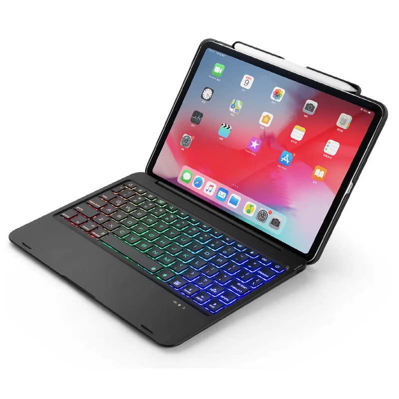 Чехол для ipad pro 11, 7 цветов, Беспроводная Bluetooth клавиатура с подсветкой, чехол для ipad pro 11, чехол