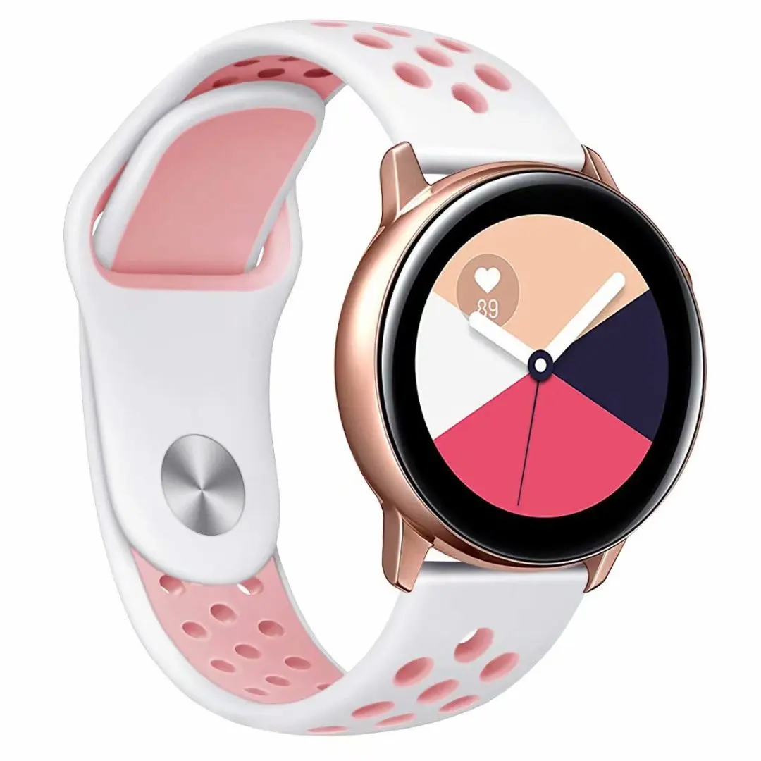 Ремешок для часов 22 мм 20 мм для samsung gear S2 S3 frontier Galaxy Watch Active2 42 мм 46 мм силиконовый ремешок для Huami amazfit huawei gt 2