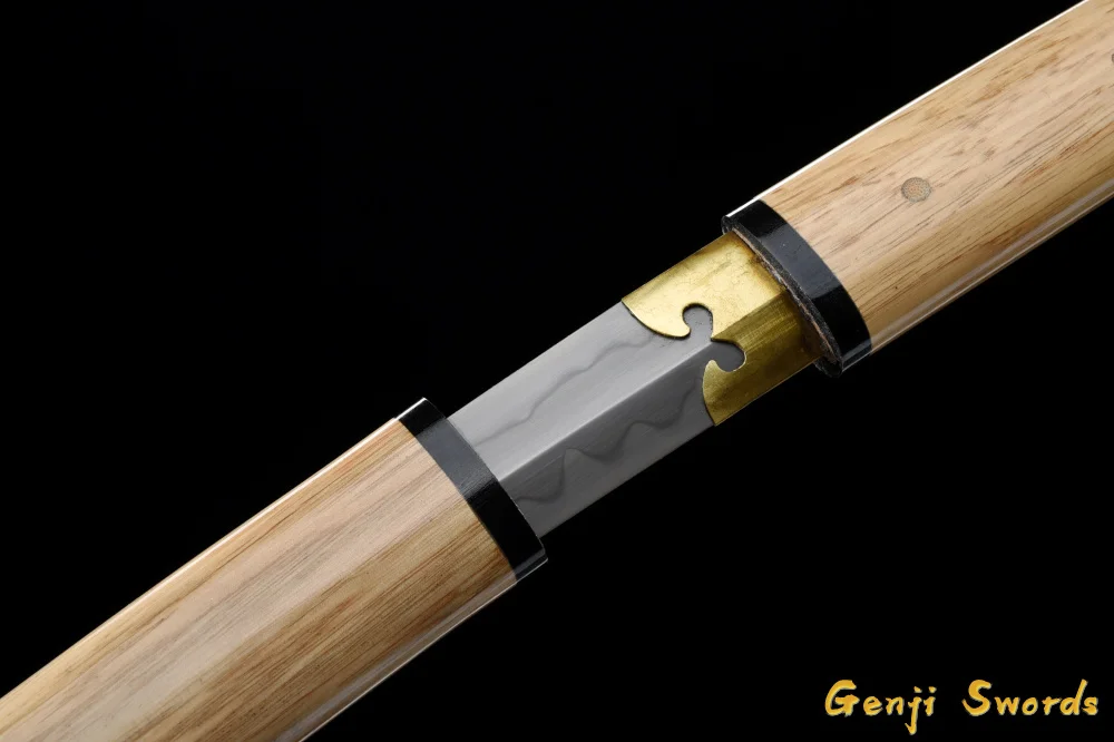 Handmade Short Katana Japanese Tanto Double Edge Samurai Sword Sharp Blade 1095 High Carbon Steel Clay-Tempered