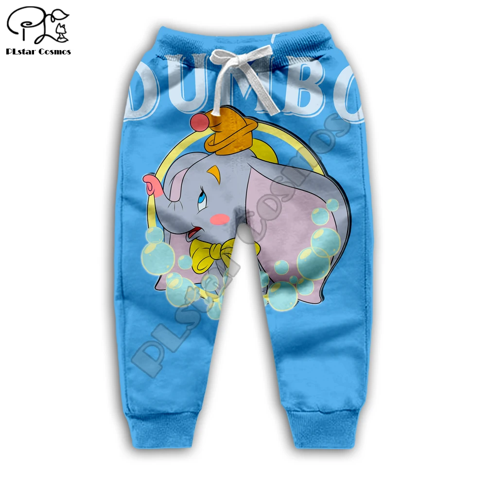 Chlid Kids Dumbo/толстовки с капюшоном с 3d принтом из мультфильма; осенние толстовки с длинными рукавами на молнии для маленьких девочек; Штаны для мальчика