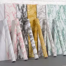 

Marble Gloss Wallpaper Vinyl Self Adhesive Waterproof Contact Paper Peel and Stick Removable Wall Stickers for Furniture Decor