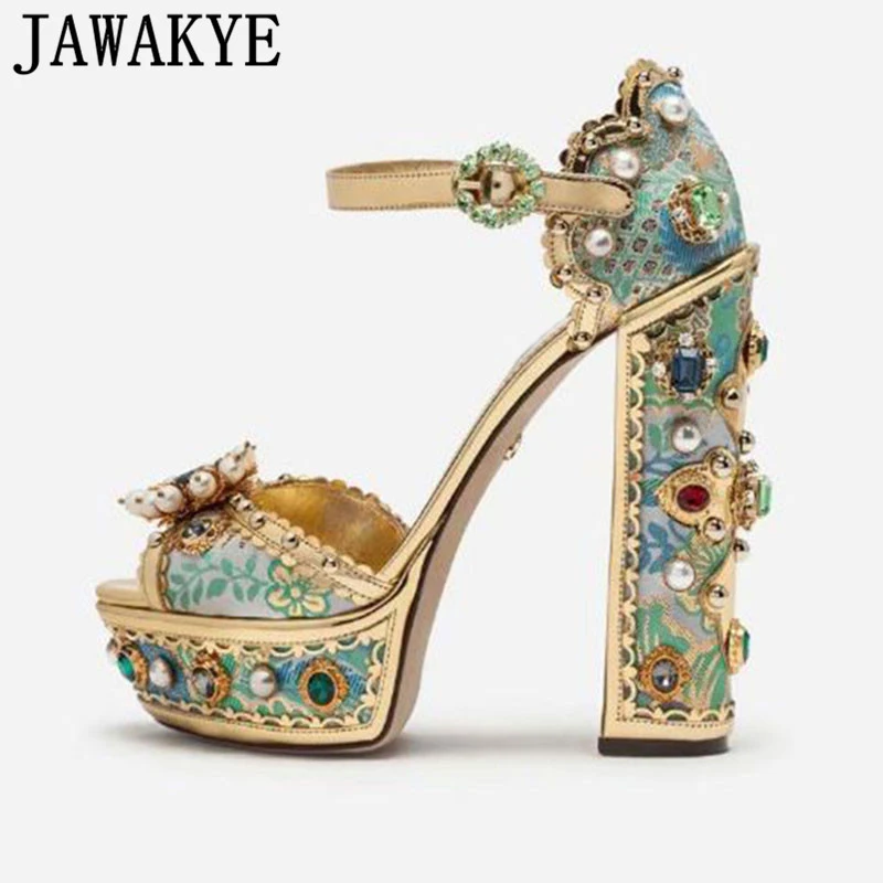 aqua platform sandals