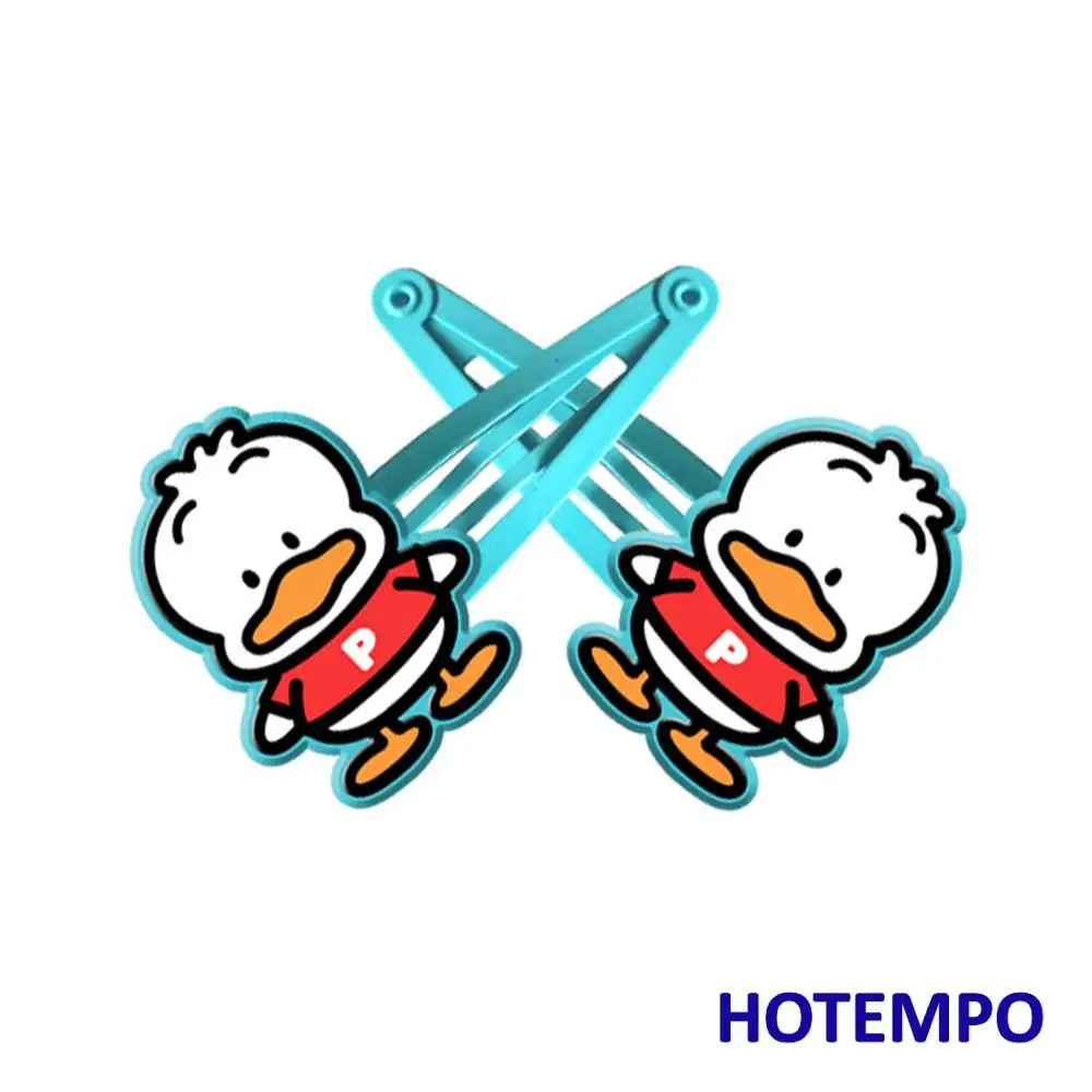 PVCFJ-BKY-BU-LR2P Япония милый мультфильм Kerokero Keroppi волосы для куклы аксессуары Kawaii лягушка шпильки эластичные волосы резинки клип для детей подарок - Цвет: PVCFJ-BKY-BU-LR2P