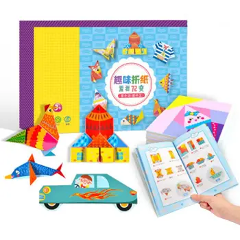 

Baby Toys 3D 54Pages Origami Cartoon Animal Book Toys Kids DIY Paper Art Baby Early Learning Education Toys Gifts 2020
