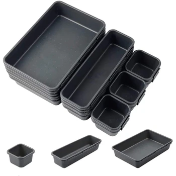

Desktop Drawer Storage Box Tray,Dividers Storage Bins Container for Kitchen Bathroom Office Bedroom Makeup