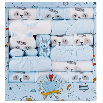 

2020 new18-piece autumn and winter thickened newborn clothes cotton baby gift box set full moon baby underwear clothing supplies