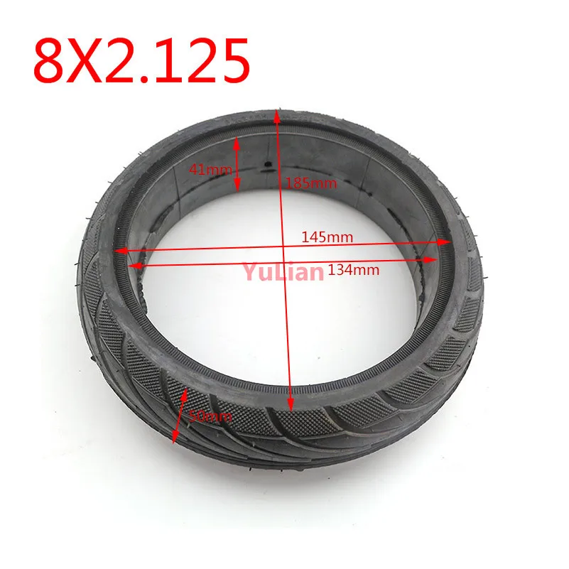 

Hollow Tires for Ninebot ES1 ES2 ES4 Electric Scooter 8-Inch 8x2.125 Wheel Tyre Explosion-proof Tubeless Tire Replacement