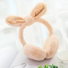 Теплые зимние наушники с милым кроликом для женщин и девочек