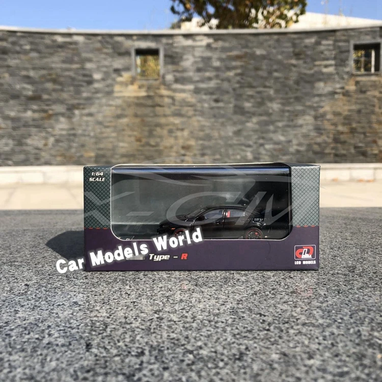 Литье под давлением модель автомобиля ЖК-дисплей модели для Тип-R 1: 64, комплект из 2 предметов(белая, черная)+ маленький подарок