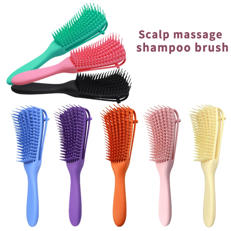 Detangler Hairbrush Comb Massage Wet-Hair Kinky To 4c Coily/wet/dry-/.. 2a