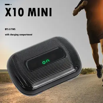 

BT5.0 with Sufficient Enduring Ruggedness Binaural Digital Display Earphones with Breathing Light Power Bank