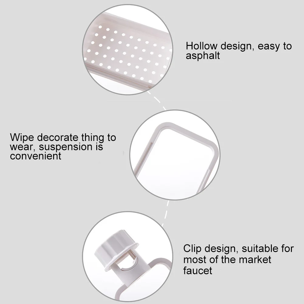 Detachable Drain Basket Space Saving Bathroom Faucet Hollowed Household Holder Kitchen Sink Organizer Storage Rack Washing Clip