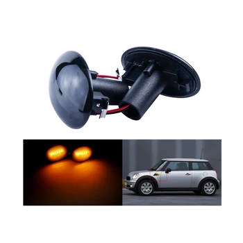 

CARALL LN0642Y Kit arrow Side Led Side Marker black lens Fume orange light for Mini R56 R57 R58 R59 2007-2013