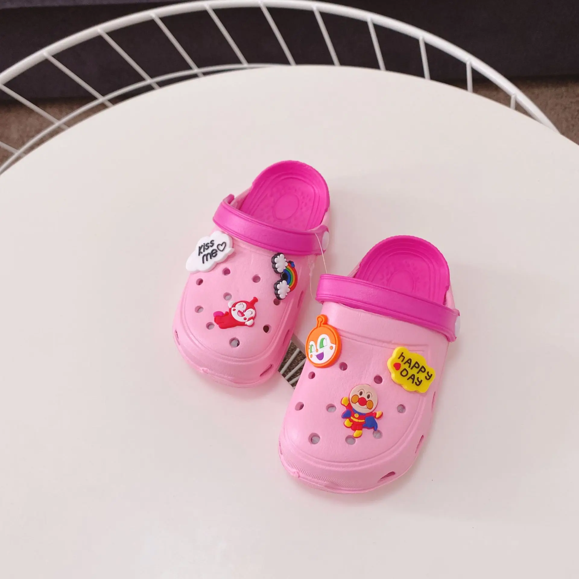 1-10y Kids Baby Mules & Clogs Summer Boys And Girls Sandals Flat Heel Breathable Infant Slippers Children Garden Shoes H26
