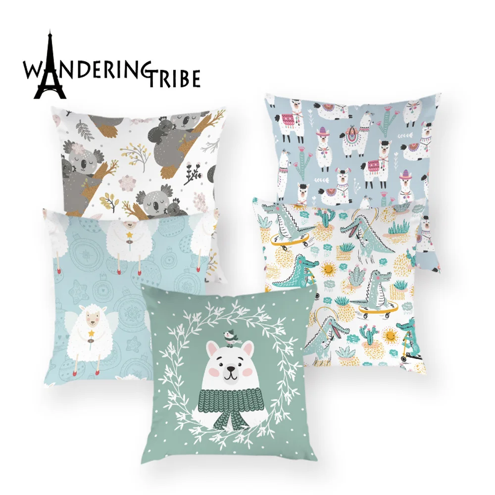 

Cartoon Animal Pillowcase for Sofa Chair Decorative Creative Home Throw Pillow Cover High Quality Cute Koala Cushion Cover Decor
