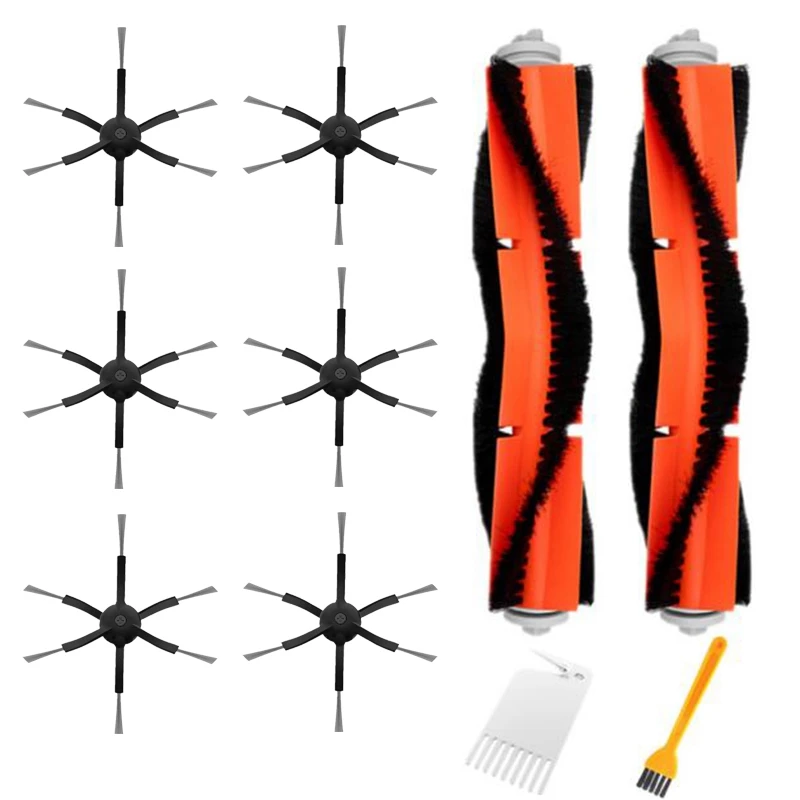 

SANQ Main Brush +Cleaning Brush +6-Arms Side Brush Suitable for Xiaomi Roborock Vacuum Cleaner Parts