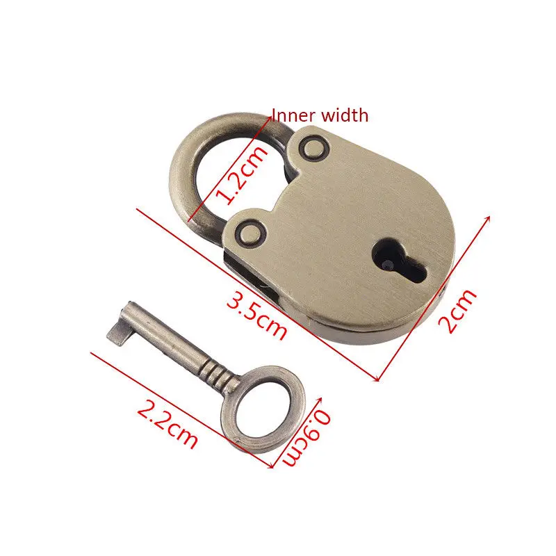 1Pcs Cat Shape Metal Mini Padlock Small Luggage Box Key Lock