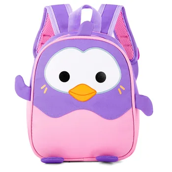 

Cute Penguin Toddler Schoo Bags Backpack Kindergarten Children Girls Boys Mochila 3D Cartoon Bright-Coloured Animal Travel Bags