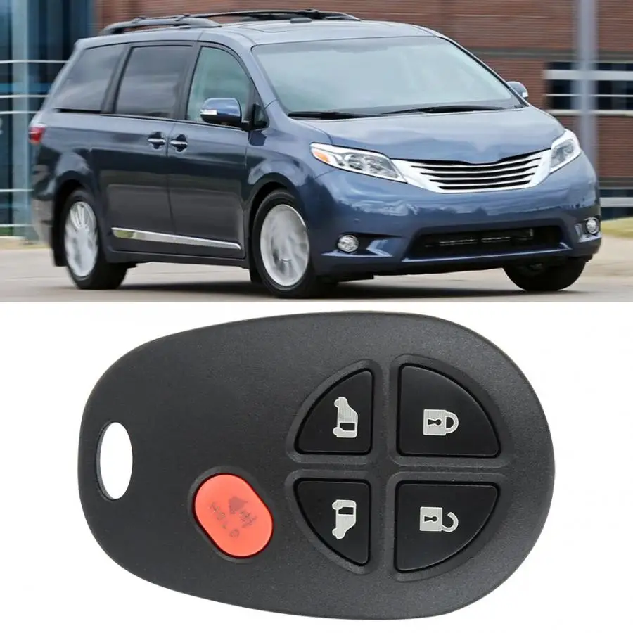 5 кнопки дистанционного ключа автомобиля GQ43VT20T подходит для Toyota Sequoia/Sienna 2009 2010 2011 2012 2012 2013