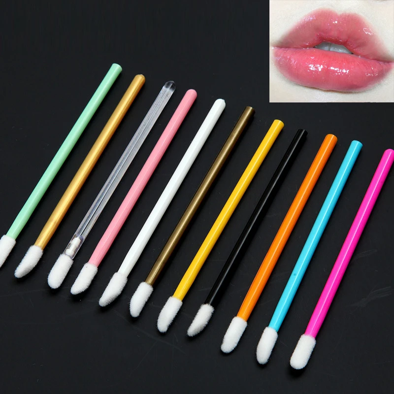 50 шт. одноразовые кисточки для губ кисти губная помада блеск очиститель