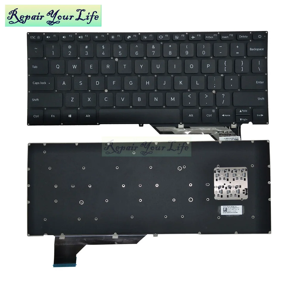 Teclado para Notebook Inglês dos Eua para Xiaomi mi Xma1901 ag 13 14 Horizon Edition 14 Teclados para Notebook 9z.nh2sw.101 Mk10000078761 Novo - Imagem 2