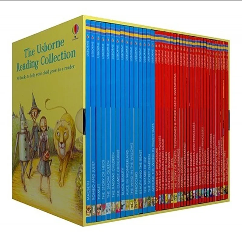

40 Books/Set Usborne My Third Reading Collection Library English Picture Story Books To Help Your Child Grow As A Reader