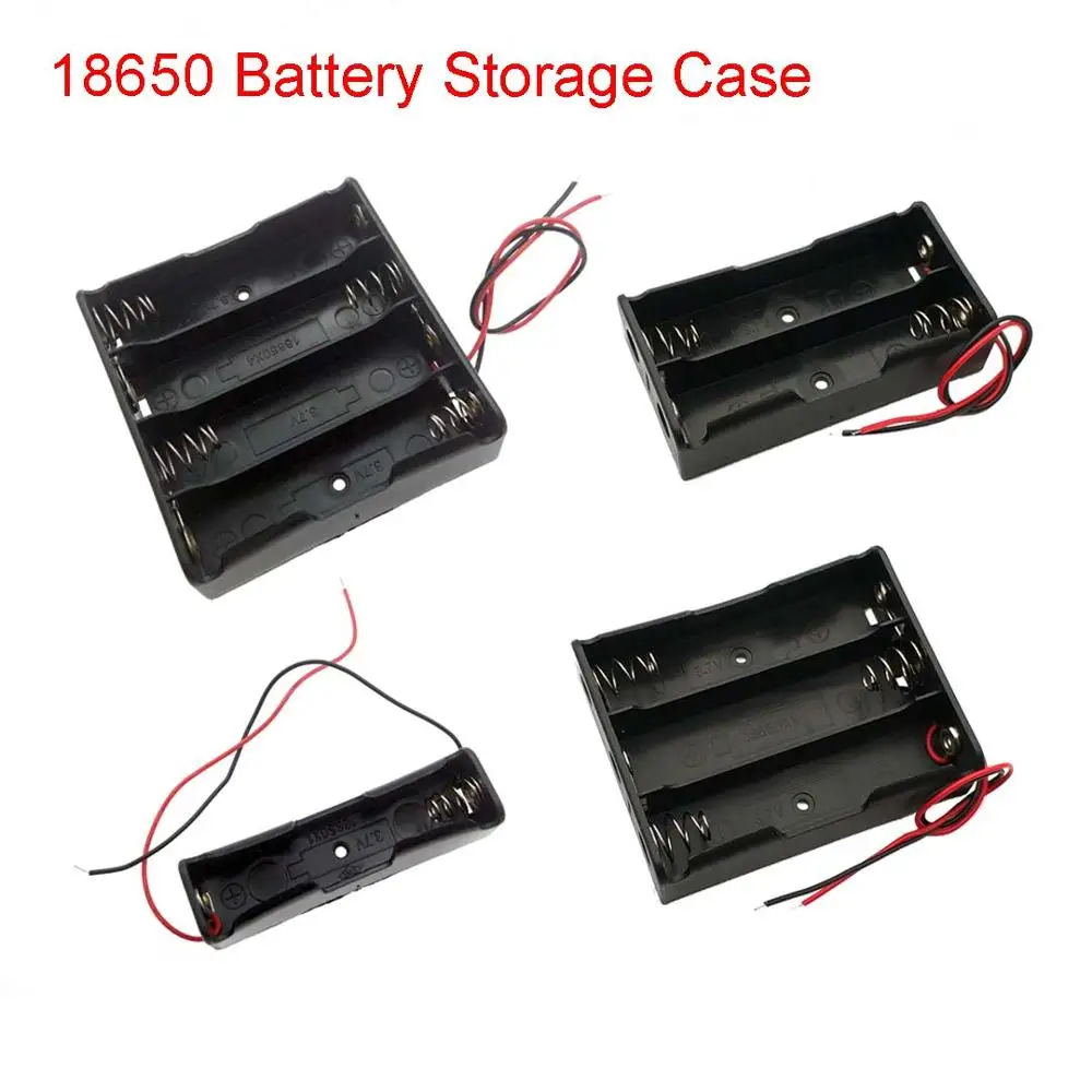 1 2 3 4 18650 Battery Storage Box Case DIY 1 2 3 4 Slot Way